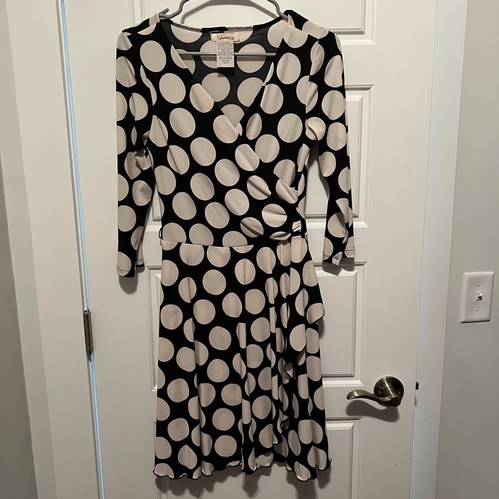 Stretchy polka dot dress